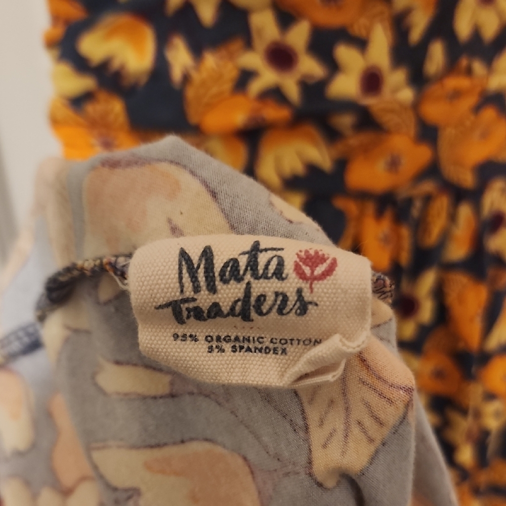 Mata Traders Floral Sleeveless Dress - Yellow and Blue - Picture 3 of 3